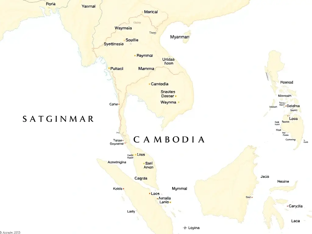 A map of Southeast Asia highlighting Myanmar, Cambodia, and Laos, illustrating PVC's strong regional presence and local expertise.